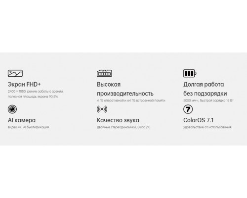 Смартфон OPPO A52 4/64Gb Black