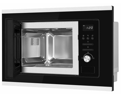 Встраиваемая микроволновая печь WEISSGAUFF BMWO-207 Grill черный/нержавеющая сталь