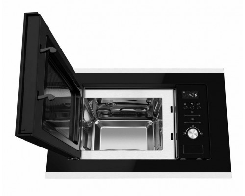 Встраиваемая микроволновая печь WEISSGAUFF BMWO-207 Grill черный/нержавеющая сталь