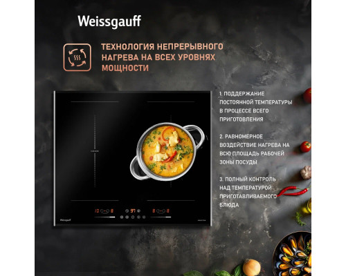Варочная поверхность WEISSGAUFF HI 642 Bfzg черный