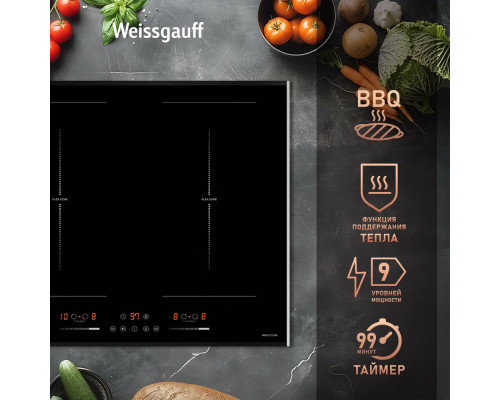 Варочная поверхность WEISSGAUFF HI 642 Bfzg черный