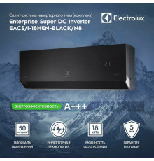 Сплит-система ELECTROLUX EACS/i-18HEN-BLACK/N8_24Y инвертор