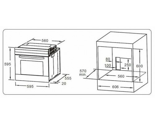 Духовой шкаф EVELUX EO 610 B черный Духовой шкаф EVELUX EO 610 B черный