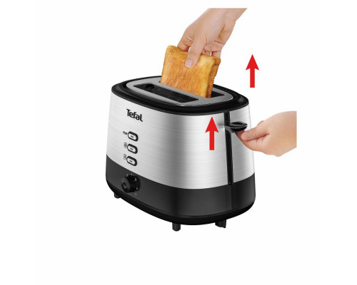 Тостер TEFAL TT520D10 серебр/черный Тостер TEFAL TT520D10 серебр/черный