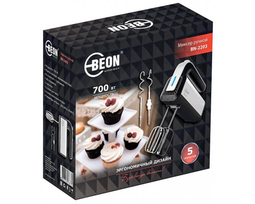 Миксер BEON BN-2203 нерж сталь/черный Миксер BEON BN-2203 нерж сталь/черный