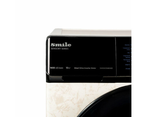 Стиральная машина SMILE SWMSW10MB1400 бежевый мрамор/черный Стиральная машина SMILE SWMSW10MB1400 бежевый мрамор/черный