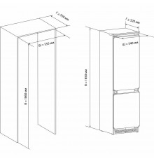 Встраиваемый холодильник HIBERG i-RFCB 400F NF