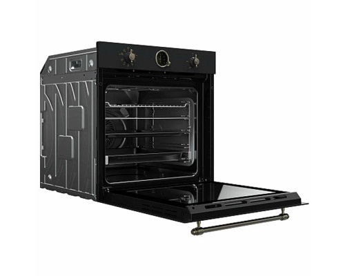 Духовой шкаф HIBERG VM 6392 BR черный ретро Духовой шкаф HIBERG VM 6392 BR черный ретро