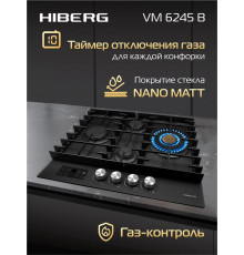 Варочная поверхность HIBERG VM 6245 B черный