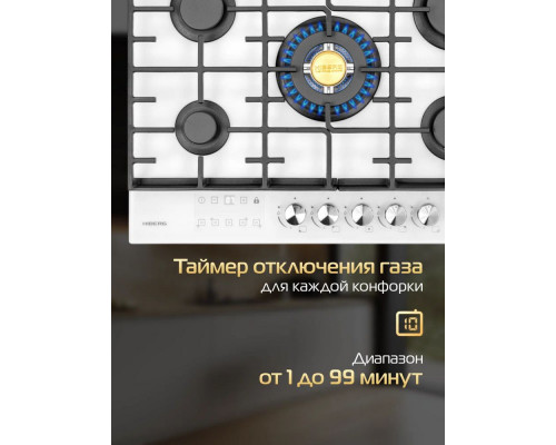 Варочная поверхность HIBERG VM 7255 W белый Варочная поверхность HIBERG VM 7255 W белый