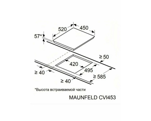 Варочная поверхность MAUNFELD CVI453BG Варочная поверхность MAUNFELD CVI453BG