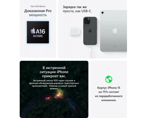 Смартфон Apple iPhone 15 Plus 128GB Yellow (India) Смартфон Apple iPhone 15 Plus 128GB Yellow (India)