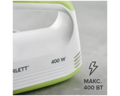 Миксер SCARLETT SC-HM40S15 белый/зеленый