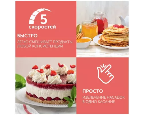 Миксер SCARLETT SC-HM40S15 белый/зеленый