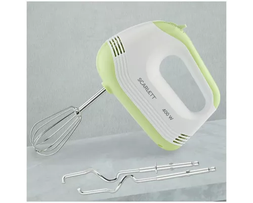 Миксер SCARLETT SC-HM40S15 белый/зеленый