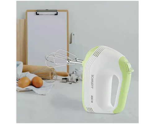 Миксер SCARLETT SC-HM40S15 белый/зеленый