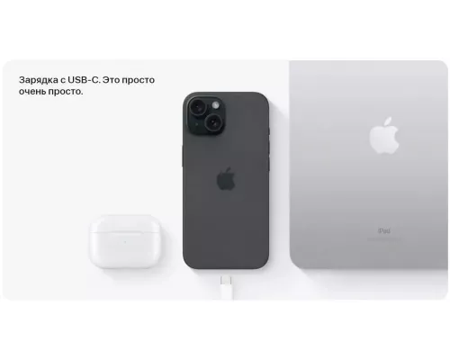 Смартфон Apple iPhone 15 128GB Black (USA)