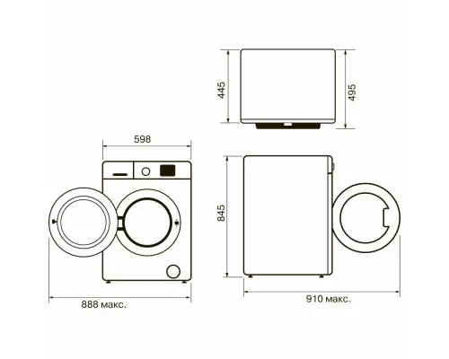 Стиральная машина KRONA RHENE WHITE 1000 6K WM
