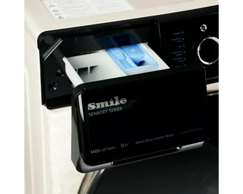 Стиральная машина SMILE SWMSW12MB1400 бежевый мрамор/черный