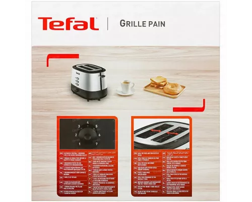 Тостер TEFAL TT520D10 серебр/черный