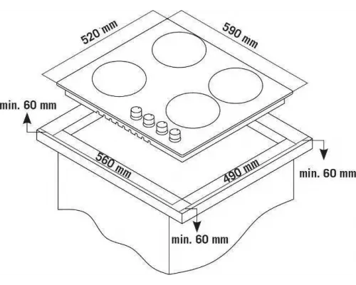 Варочная поверхность De Luxe 5840.00 гмв - 054ЧР