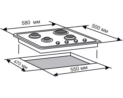 Варочная поверхность De Luxe 5840.00 гмв - 054ЧР