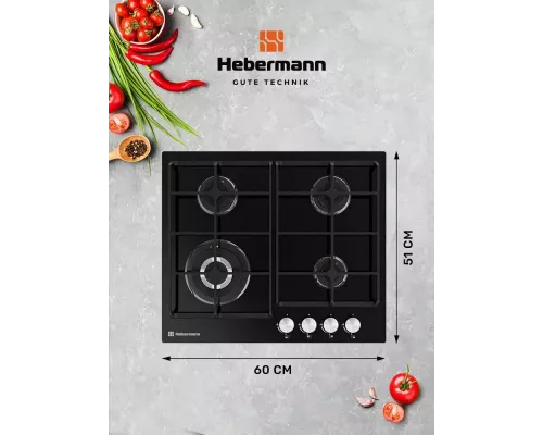 Варочная поверхность HEBERMANN HBGG 604.1 B