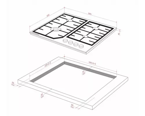 Варочная поверхность Kuppersberg FG 66 B