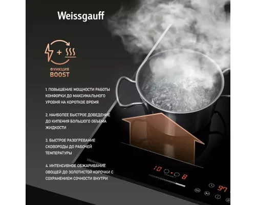 Варочная поверхность WEISSGAUFF HI 642 Bfzg черный