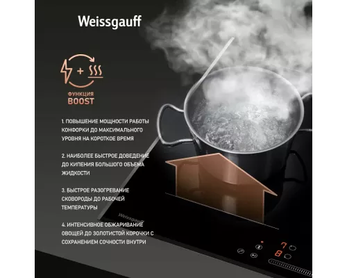 Варочная поверхность WEISSGAUFF HI 643 Bfzg черный