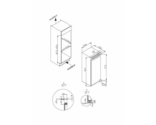 Встраиваемая морозильная камера Korting KSFI 1078