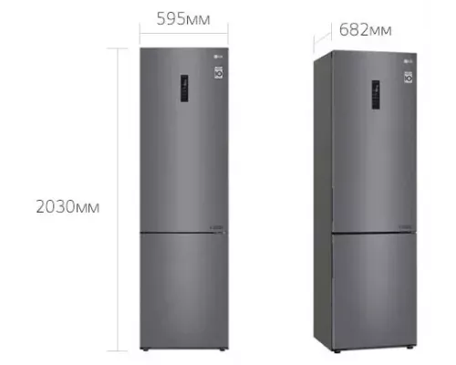 Холодильник LG GA-B509CLSL графит