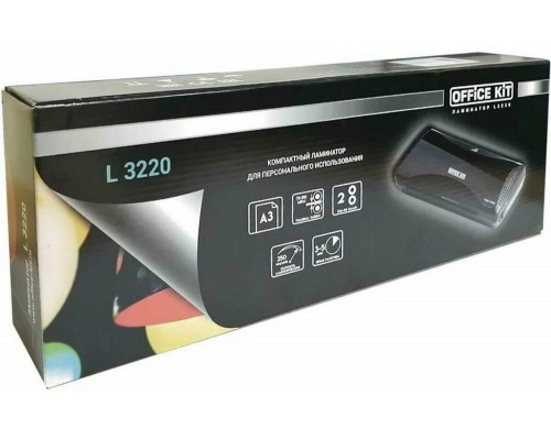 Ламинатор OFFICE KIT L3220 черный A3 Ламинатор OFFICE KIT L3220 черный A3