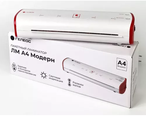 Ламинатор Heleos ЛМ-А4МБК белый/красный A4