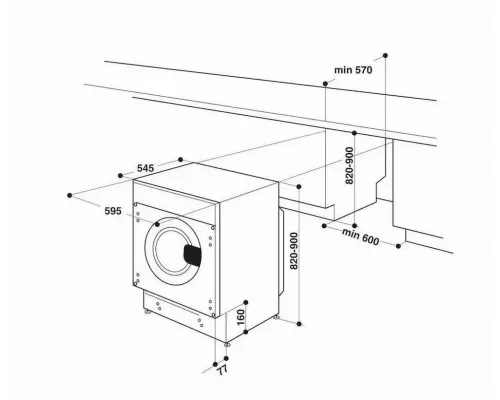 Встраиваемая стиральная машина Whirlpool BI WMWG71483E EU N