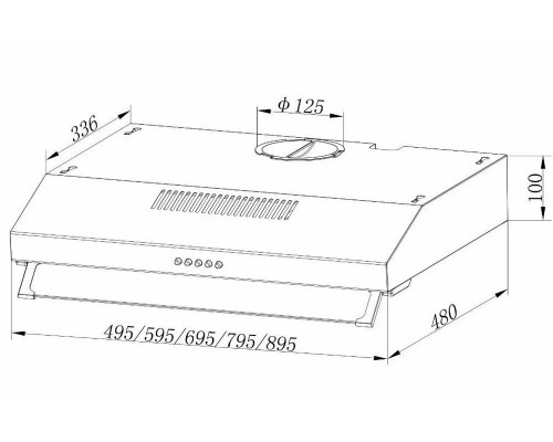 Вытяжка ELIKOR ECO XS 60 Вытяжка ELIKOR ECO XS 60