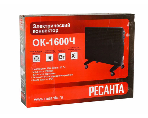 Конвектор РЕСАНТА ОК-1600Ч черный Конвектор РЕСАНТА ОК-1600Ч черный