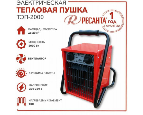 Тепловая пушка РЕСАНТА ТЭП-2000 Тепловая пушка РЕСАНТА ТЭП-2000