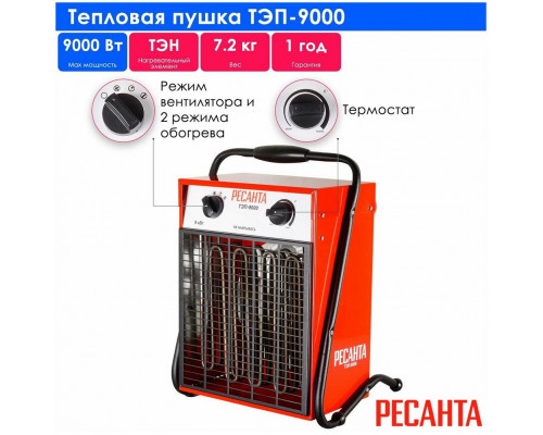 Тепловая пушка РЕСАНТА ТЭП-9000 Тепловая пушка РЕСАНТА ТЭП-9000