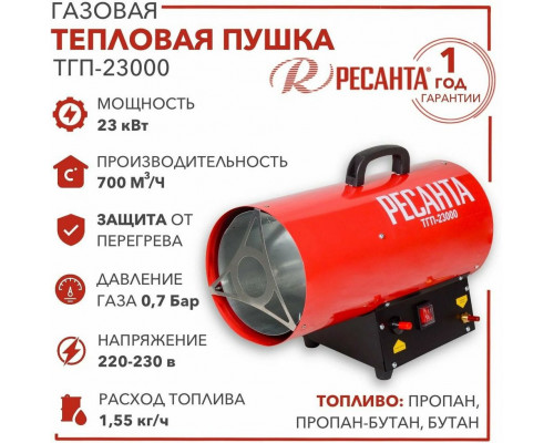 Тепловая пушка РЕСАНТА ТГП-23000