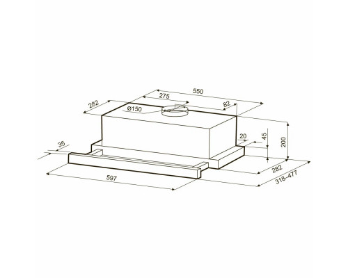 Вытяжка KRONA KAMILLA T sensor max 600 White Вытяжка KRONA KAMILLA T sensor max 600 White