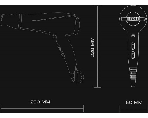 Фен SCARLETT SC-HD70I76 черный