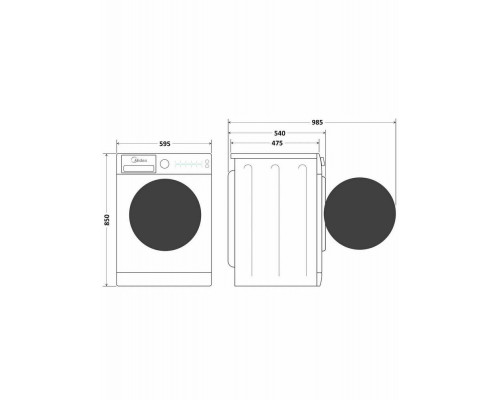 Стиральная машина Midea MF200D80WBS/S-RU Стиральная машина Midea MF200D80WBS/S-RU