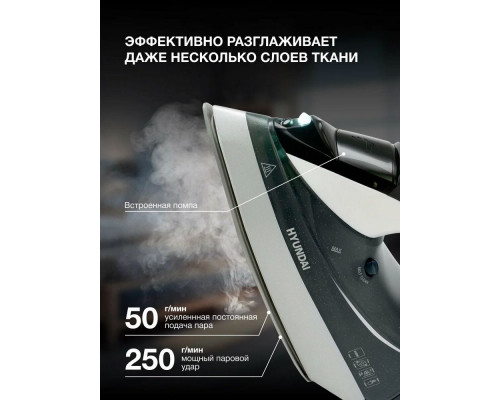 Утюг Hyundai H-SIP3100 серый/серебристый