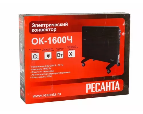 Конвектор РЕСАНТА ОК-1600Ч черный