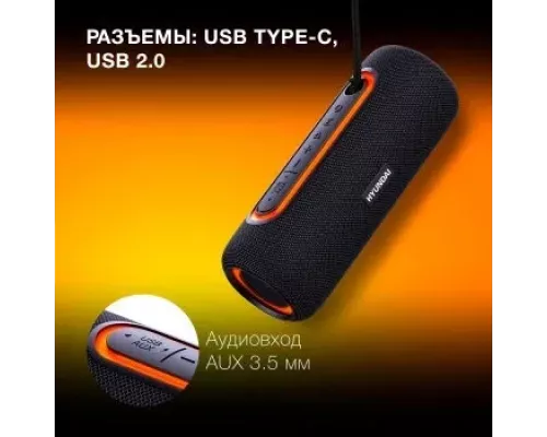 Портативная колонка HYUNDAI H-PS1021 черный/черный