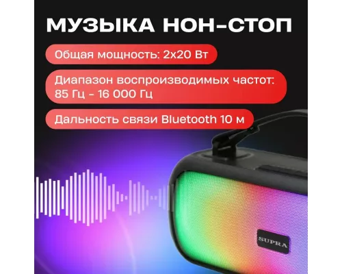 Портативная колонка SUPRA BTS-690 черный