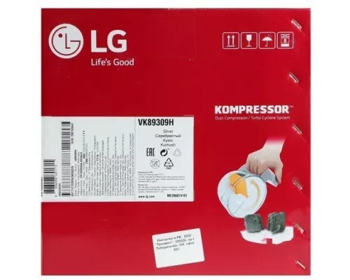Пылесос LG VK89309H серебристый