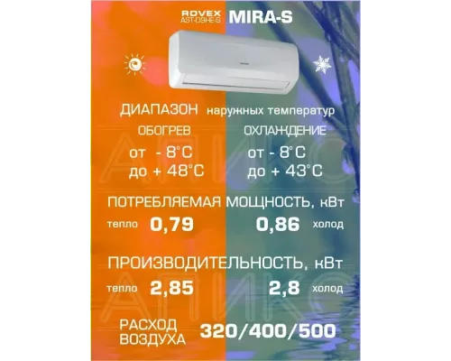 Сплит-система Rovex Mira AST-09HE S