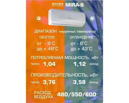 Сплит-система Rovex Mira AST-12HE S